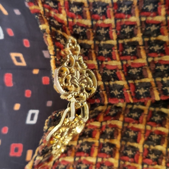 Handmade soft chenille jacket in browns, women's XL - Picture 2 of 6